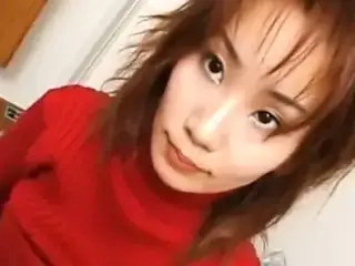 Yuki with hairy twat gets cum on face