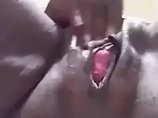 ebony big pussy lips masturbation anal contractions