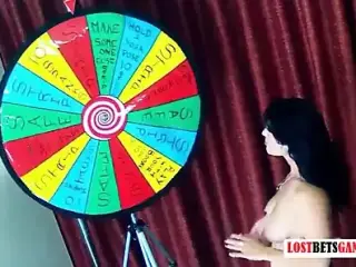 6 Incredibly beautiful girls play spin the wheel of nudity