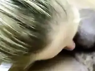 Amateur licking balls