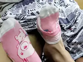 China Student's Sexy soles and toes and feet footjob