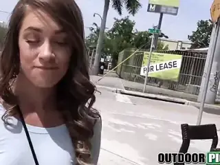 Kirsten Lee gets fucked in public for a little cash prize