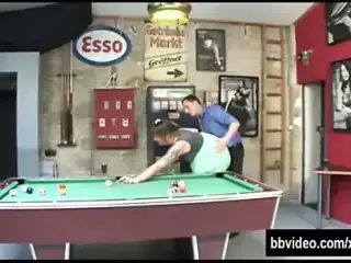 Busty german milf fuck on billiard table