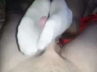 Wife Giving White Ankle Sockjob