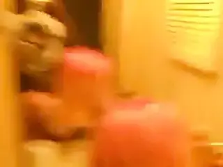 White girl with pink hair getting fucked by bbc in bathroom