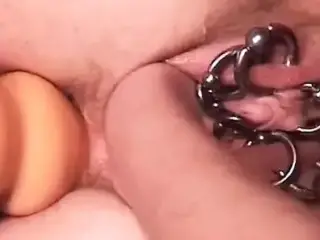 I am Pierced granny with heavy pierced pussy Anal fisting