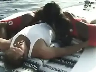 2 Black Lifeguards Suck a Big White Dick Ebony BWC