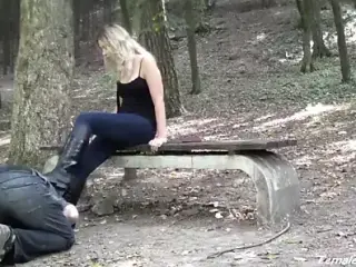 Boot Worship in Woods