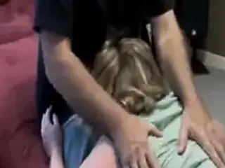 Abby receives her first bare-bottom spanking