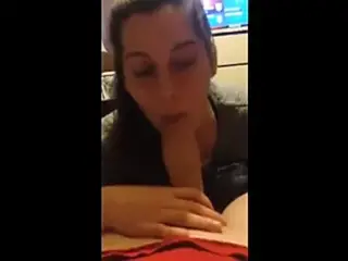 Cute girlfriend sucking in POV
