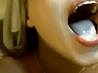 Cam Whore Makes Her Roomate Cum Twice Gobbles It Down