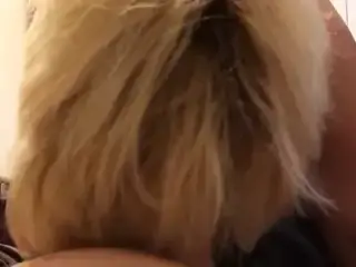 Hot blonde blowjob