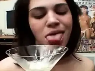 multiply cum in a bowl and drink it