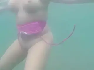 Nude Underwater at Australian Beach