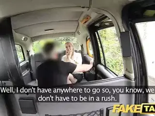 Fake Taxi Blonde likes older men in backseat of London cab