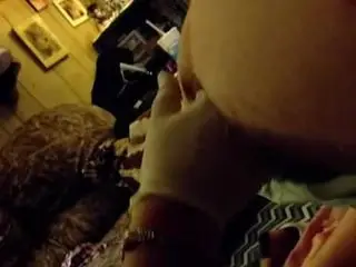 Fingering his ass