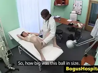 Euro patient squirts after fingered by doc