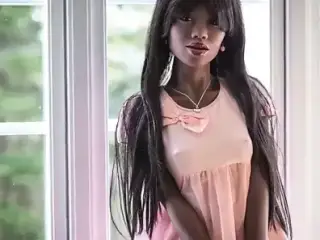 Sexy ebony sex doll, blowjob anal creampie fantasies