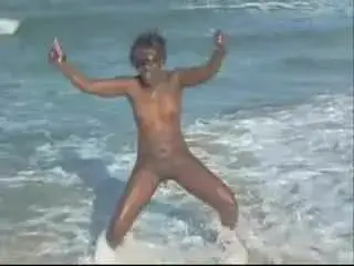 Nude Beach - Little Tits African Peeing for Camera