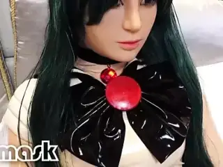 Sailormoon latex doll bondage cosplay