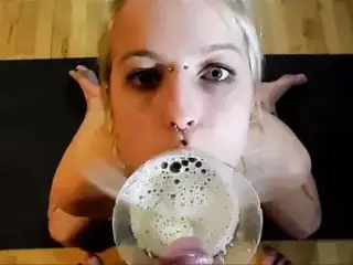 Funnel Overflow - Girlfriend drinking piss (PervyPixie)