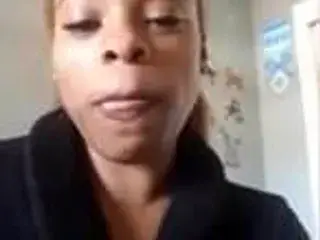 black girl flashes boobs
