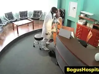 Doctor fucks patients pussy in waiting room