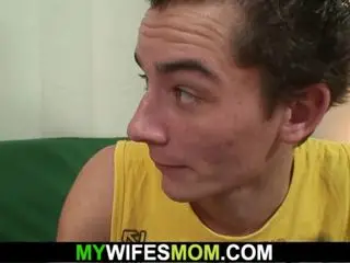 Big boobs mother-in-law pleases him