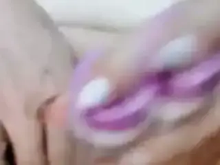 Latina granny toying her wet pink pussy on cam close-up