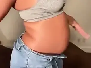 Soda bloat in a tight skirt