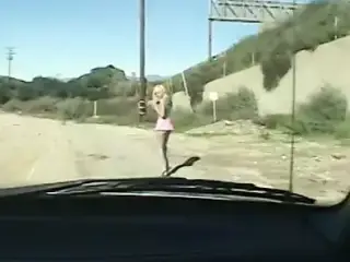 Excellent blonde fucks in the back of a pickup outside