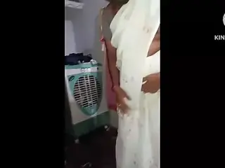 Indian Telugu aunty saree chenging