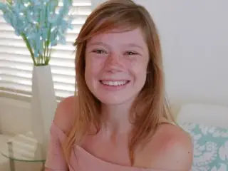 Cute Teen Redhead With Freckles Orgasms During Casting POV