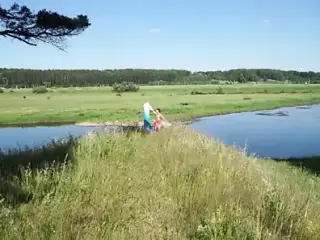 An open meadow on the Volga river