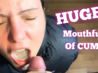 Nerd Wife MASSIVE Tongue Cumshot, Glasses & Puffer Jacket