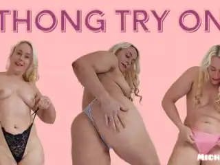 PAWG milf thong try on haul