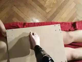 Domina pov cock stomping bare feet & cock slapping slave pt1