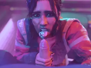 Cyberpunk 2077 - Panam Palmer Gives Handjob For Cum (Animation with Sound)