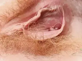 Hot hairy pussy babe Ana Molly gives a nice hairy show