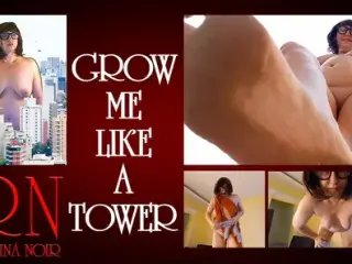 Grow Like a Tower. Giant Secretary in the Office. the Manager Guy Is Very Surprised by Her Height. Full Video