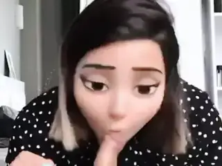 Best friends fuck and film it on camera with Disney princess filter