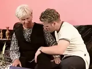 The young man and the old woman fuck hard!
