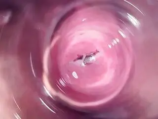 Inside Mia's vagina, internal camera in teen pussy
