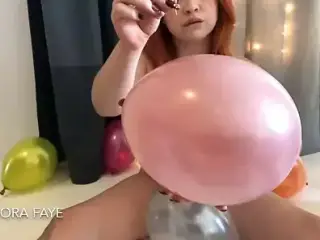 loony balloon popping sexy girl