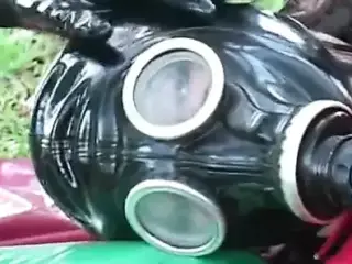 Outdoor gas mask latex lesbians