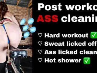 Femdom Male Slave Training Zero Miss Raven Sweaty Workout Ass Cleaning Licking Servitude Real FLR Shower Dominatrix