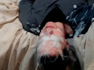 Double Bukkake Drenching Facial cumshot compilation