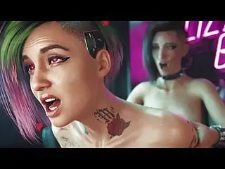 Cyberpunk 2077 Futa Compilation (animation with sound) 3D Hentai Porn SFM