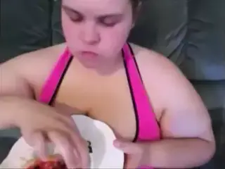 Sexy Cum Slut Eating Hotdog Cover In Thick Cum