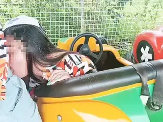 Fun Risky Public sex in amusement park (real)